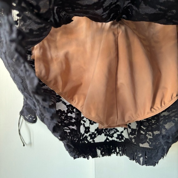 For Love and Lemons Violetta Slip Lace Dress in Black - Picture 9 of 14